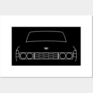 Rover P6 classic car outline graphic (white) Posters and Art